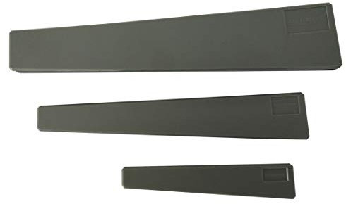 Fackelmann Cuchillo, Fundas Protectoras de Cuchillos, Estuche Protector De Cuchillos Fabricado En ABS en Color Gris, 19,5x4x0,8cm, 16x2,7x0,6cm, 10x2x0,5cm, 3 uds.