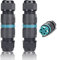 2-Pack 5 pin M25 connettori cavi impermeabili IP68 Ø 5 mm-Ø14 mm TÜV Manicotto di collegamento elettrico esterno-5 pin per giardino e cavo sotterraneo