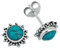 Ohrstecker 925 Silber Türkis Edelstein Ohrringe echt Silber Damen Sterling Silber Stecker Geschenk(MOS-082-15)
