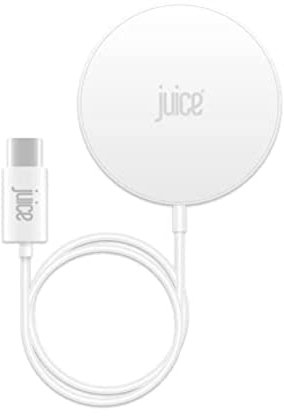 Juice MagTec 15W Magnetic Wireless Charger Pad | Fast Charging for iPhone 12/13 Series | 2m USB C Cable Included