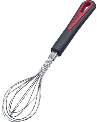 Westmark Schneebesen, Sehr elastische Drähte, Formstabil, Länge: ca. 24 cm, Rostfreier Edelstahl/Kunststoff, Gallant, Mini, Schwarz/Rot/Silber, 29512270