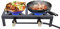 ROMYIX Outdoor Camping Double Burner w/Adjustable Hose, Picnic Camping Gas Cooker Butane Gas Double LPG Burner BBQ Portable Grill 8kw
