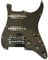 SSH Loaded Strat Pickguard Set Alnico 5 Pickups 3-lagig Pickguard Push-Pull Switch Fit für Fender Stratocaster (Schwarz)