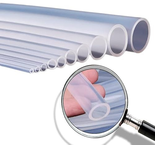 Tuyau silicone haute qualité 2 mm ID x 4 mm OD tube silicone, 2 mètres Résistant aux températures extrêmes, idéal pour transmission de liquides alimentaires, compatible avec eau, bière, huile et air..