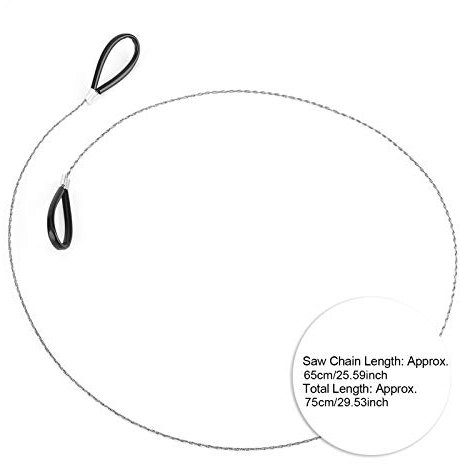 Ejoyous Stainless Steel Wire Saw, Survival Emergency Wire Saw Steel Wire Saw Scroll Outdoor Travel Outdoor Camping Survival Tool for Bushcraft Gear Hunting Hiking Tree Cutting