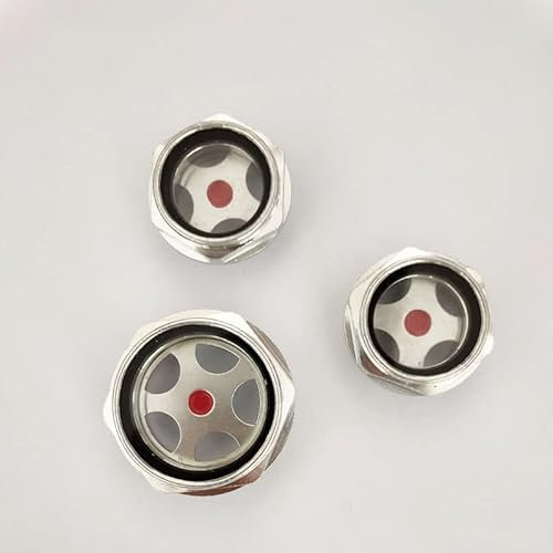 M10 M12 M14 M16 M18 M20 M22 M24 M26 M27 M30 M33 Filettatura Maschio In Lega Di Alluminio Testa Esagonale Olio Sight Finestra Di Vetro Per Compressore D'aria-M27x2