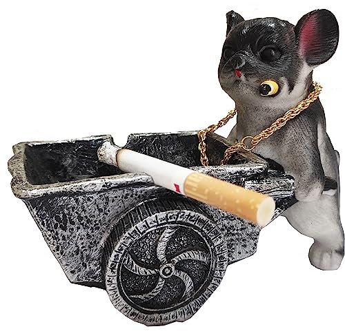 VOVCIG Kreativer Aschenbecher, niedlich, lustig, ausgefallene Hundeform, Zigarettenaschenbecher für den Außenbereich, Terrasse, Zuhause, Party, Büro, ein humorvolles Geschenk für Männer und Frauen