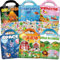 OSIMIG 6 Set Wiederverwendbare Stickerbücher, 300+ 3D Puffy Aufkleber, Sticker Kinder Stickerbuch ab 2 Jahre-4 Jahre: Dinosaurier,Tiere,Unterwasserwelt,Bauernhof,Weltraum,Fahrzeug, Geschenk für Kinder