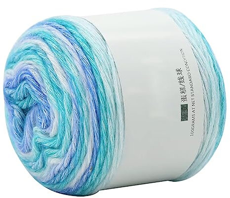 Farbverlaufsgarn 100g, 240 Mete,Farbverlauf Regenbogen Streifen Garn zum Häkeln und Strickgarn,Hüte Schal Pullover Decke Handstrickgarne