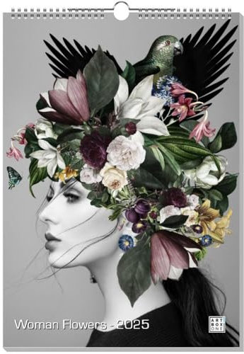 artboxONE Kalender 2026 Woman Flowers Wandkalender A3 2026 Menschen
