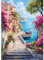 QENSPE 5D Bricolage Diamond Painting Paysage, Kit Peinture Diamant Adulte, Bord de Mer Diamond Painting Broderie Kit Complet, Ville Diamond Art Point de Croix Maison Murale Decor 30x40 cm