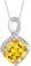 FJ Citrin Kette Damen 925 Sterling Silber Unendlichkeit Halskette Prinzessschliff Quadrat Anhänger November Geburtsstein Schmuck Geschenke für Frauen