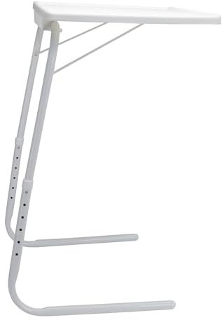 WELL HOME - Mesa auxiliar plegable y extensible color blanco 51x39x57-72cm