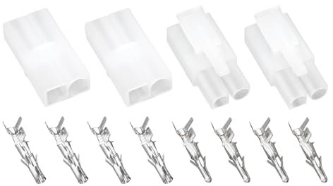 ECSiNG 2Sets Battery Charger Lead Wire Plug Socket Electrical Wire Connectors Compatible with Optimate Terminals Connectors Male Female Connector Housing
