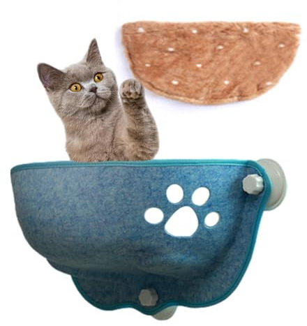 Cat Window Hammock - Suction Cup Cat Bed, Cat Window Perch | Cat Window Hammock, Space-Saving Cat Window Perch Hammock, Sturdy Cat Window Seat with Suction Cups, Breathable Mesh Window Bed for Cats