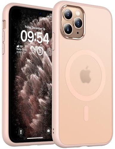 TOCOL für iPhone 11 Pro Max Hülle für Magsafe, Stoßfest Anti-Fingerabdruck Kratzfest Transluzente Rückseite rutschfest Matt Magnetisch Handyhülle für iPhone 11 Pro Max Case, Wüstensand
