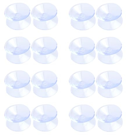 Doppelseitige Saugnäpfe für Glastischplatten 20 Stück PVC | Transparente Glas Pads, und Rutschfeste Haftung, für Badezimmerglas und Flache Spiegel