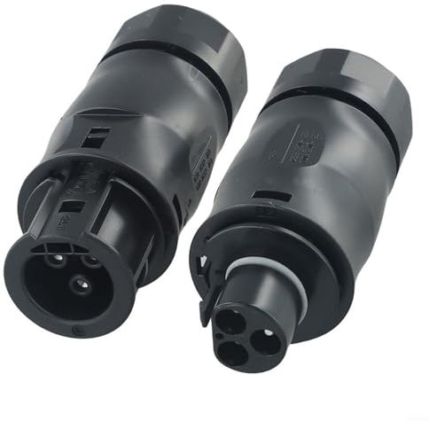 EpheyFIF BC01 Buchse/Buchse + Stecker AC 3-polig IP68 | Flexibel & wasserdicht für Wechselrichter | Breite Kompatibilität mit 10–13 mm Kabeln | Sicherer und zuverlässiger Stromanschluss