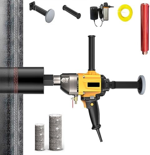Carotatrice elettrica portatile a umido da 2000 W, con punta da 63 mm, motore brushless, doppia frizione, regolazione della velocità a 3 velocità, per calcestruzzo, mattoni, blocchi e pietre