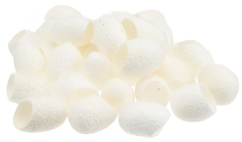 Seidenraupenball zum Gesichtspeeling aus Seide, Weiß | Seidenkokons für Hautpflege, Mitesserentfernung und Aufhellung, 100 Stück Packung für Gesichtsreinigung
