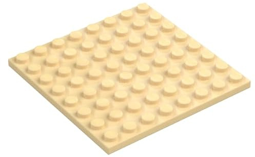 LEGO Building Plate, 8 x 8 Studs, Part 41539 (Tan, 1, Plates)