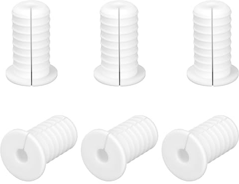 6pcs 3/4 Inch Cable Grommets for Starlink, Anti-Slip Cable Routing Kit | Split Wall Hole Pass Through Bushing Grommet for Ethernet/TV Wires Waterproof Cord Protection Accessories(19mm Dia, White)