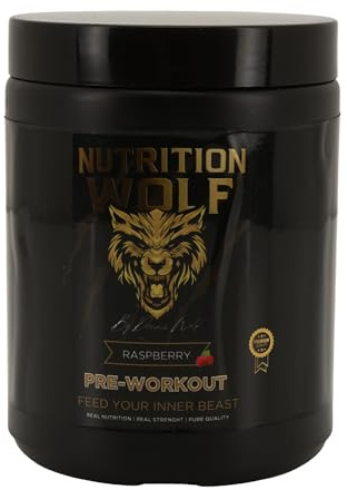 Gymtrail Nutrition Wolf Pre-Workout Stimulant Pulver, Energie & Fokus Booster mit Kreatin, Koffein & Beta-Alanin, 300g