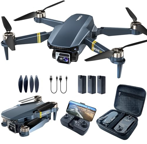 Dron con Cámara 4K HD, 84 Min de Vuelo (3 Baterías), Alcance de 800 m, Seguimiento Automático, Motor Brushless y Hover Automático – Ideal para Principiantes y Adultos
