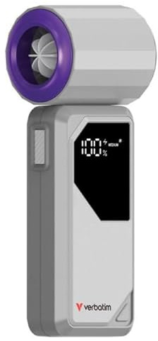 Verbatim Cool'n'Go AirJet Handheld Fan Grey/Purple, 32340