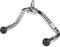GORILLA SPORTS® Rudergriff - Breit, mit Drehgelenk und Gummi-Ballen, bis 200 kg Belastbar, aus Chrom - Trizeps Griff, Parallelgriff, Multi Griff, Kabelzuggriff, Trizepsgriff, Krafttraining