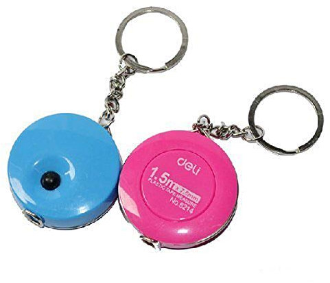 Fun Portable Roller Tape Measures with Key Ring! 150cm 60in, Buy 1 Get 1 Free Offer! Colour May Vary