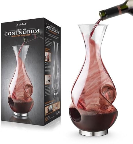 Final Touch LA GRANDE Enigme Carafe Aerateur de vin Bouteille pleine capacité 750ml