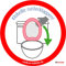 immi 4x Klobrille runterklappen/zuklappen, Saubere Toilette Aufkleber, 95mmØ