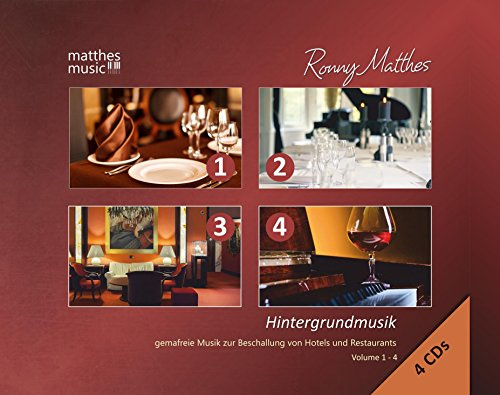 Hintergrundmusik - Gemafreie Musik zur Beschallung von Hotels & Restaurants, 4 Alben - Vol. 1 - 4