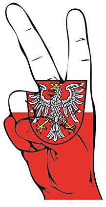 U24 Aufkleber Peace Finger Frankfurt Autoaufkleber Sticker