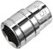 sourcing map 1/2-Inch Drive 19mm 6-Point Shallow Socket, Metric, Cr-V