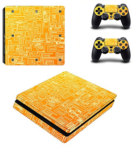 Wondder PS4 Slim Adesivo della Pelle, Adesivo Protettivo Adesivo in Vinile per Console PS4 Slim + 2 Skin per Controller + 2 x Manopole in Silicone (Colore 25)