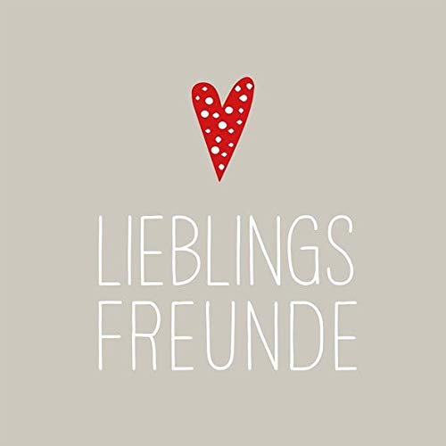 Servietten Tischdeko Geburtstag Essen Lieblings Freunde Stück 3-lagig 33x33cm