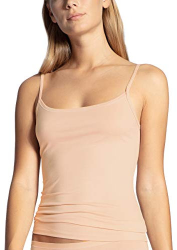 Calida Natural Comfort Top Espagueti para Mujer, de algodón, Tirantes Ajustables
