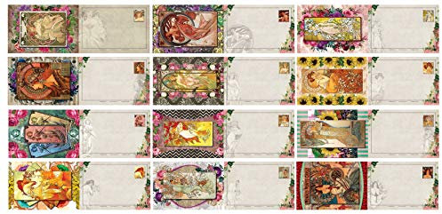 Alphonse Mucha Kunst Nouveau Postkarten (60-Pack)
