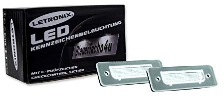 LETRONIX SMD LED Kennzeichenbeleuchtung Module geeignet für 3er E30 / 5er E12 / 5er E28 / 6er E24 / 7er E23 / M1 E26 / Z1 Roadster mit E-Prüfzeichen