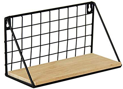 EMZJ Regalhalter, Schmiedeeisen, Multifunktionale Regal Unterstützung Wandkonsole, Dekoregal Hängeregal/Schwarz / 25cmx10cm