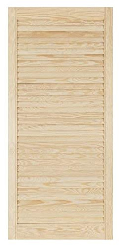Louvre Door – Pine Wood – Vented Open – Ready to Paint Internal Louvre Cupboard Doors – Slatted Wardrobe Doors – Various Sizes (1100mm (43.4) Height, 494mm (17.2) Width)