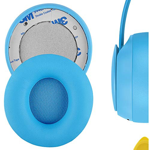 Geekria QuickFit Replacement Ear Pads Compatible with Beats Solo Pro (A1881) Headphones, Ear Cushions (Light Blue)
