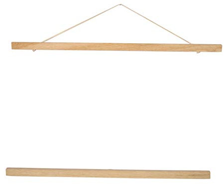Cintre pour affiche, cadre Photo défilement imprime oeuvre cintre moderne en bois affiche cintre, bois blanc pour affiches imprime Photos tissu(50cm)