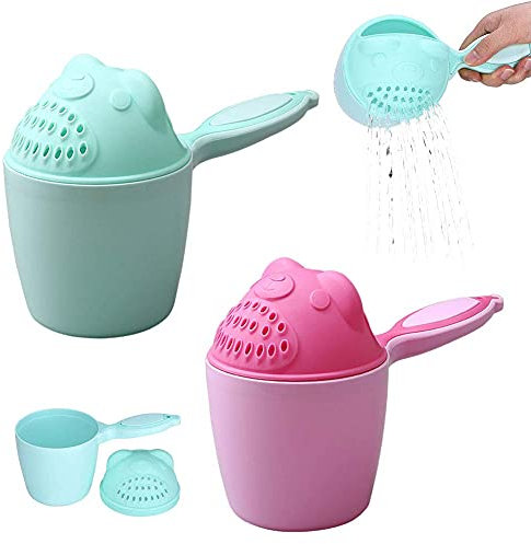 LATRAT Lot de 2 gobelets de lavage pour les cheveux pour enfants - Portables - Pour la salle de bain et les yeux - Pour les tout-petits