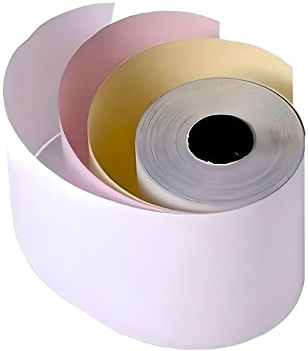 Double Dragon 76 x 76 mm, 3-lagige selbstdurchschreibende Papierrolle für Küchen-Drucker, Rechenmaschinen, nicht-thermische Kassenbelege, POS-Bondrucker, Nadeldrucker | 20 Rollen