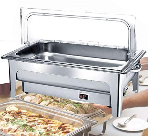 XBSXP Chafing Dishes scaldavivande, scaldavivande e scaldavivande elettrici da 9 Litri, scaldavivande per Catering Commerciale per Feste, Feste e cene a casa