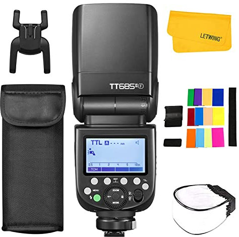 Godox TT685II TT685II-F Flash pour Fujifilm,TTL/Manual Modes,1/8000s HSS Speedlite, Conversion instantanée TCM,2.4G sans Fil avec Flash Externe Compatible avec Fuji Camera