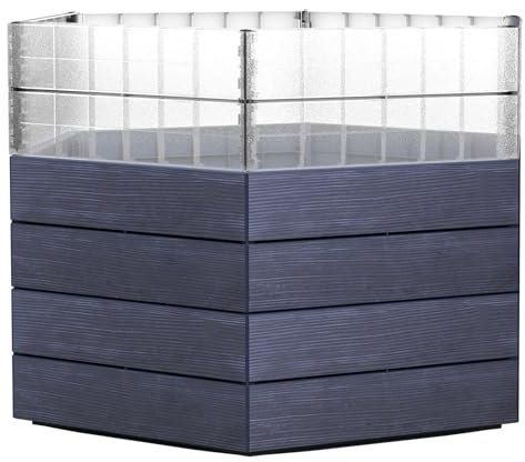 Garantia Ergo Hochbeet Turbo L 75 Wood, inkl. Flora Wassersparsystem - Blumentopf, Hochbeete für Garten, Pflanzkübel Groß Außen, Blumenkasten, Blumentopf Hoch, Blumenkübel, Frühbeet